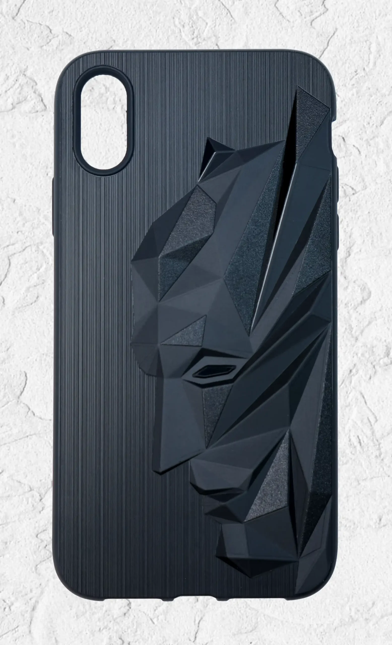 Silicone Mobile Case for Iphone XR Batman Engraved Logo Shockproof Scratch Proof Cover Black