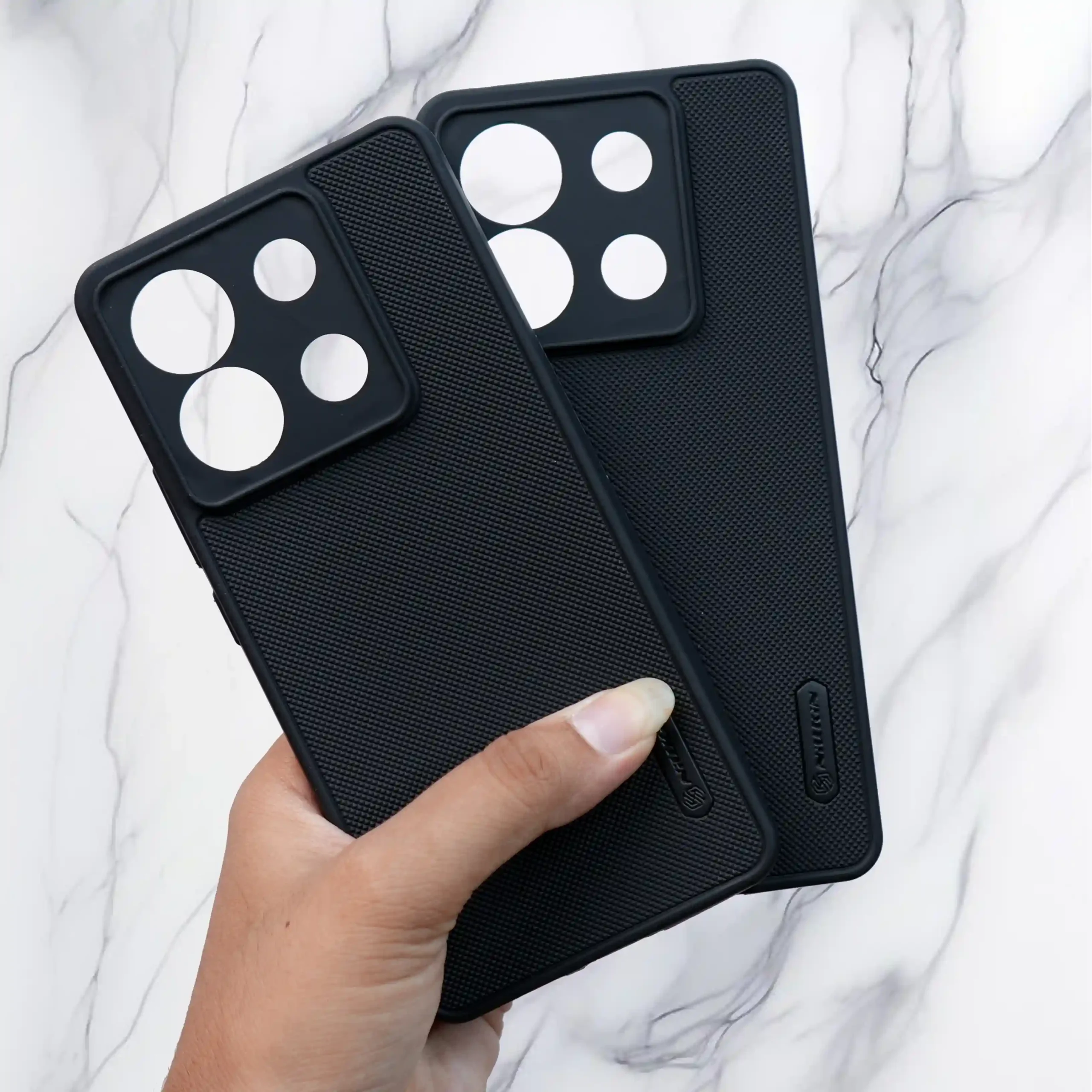 Niukin Colour Black Dotted Back Case- Mi note 13 pro