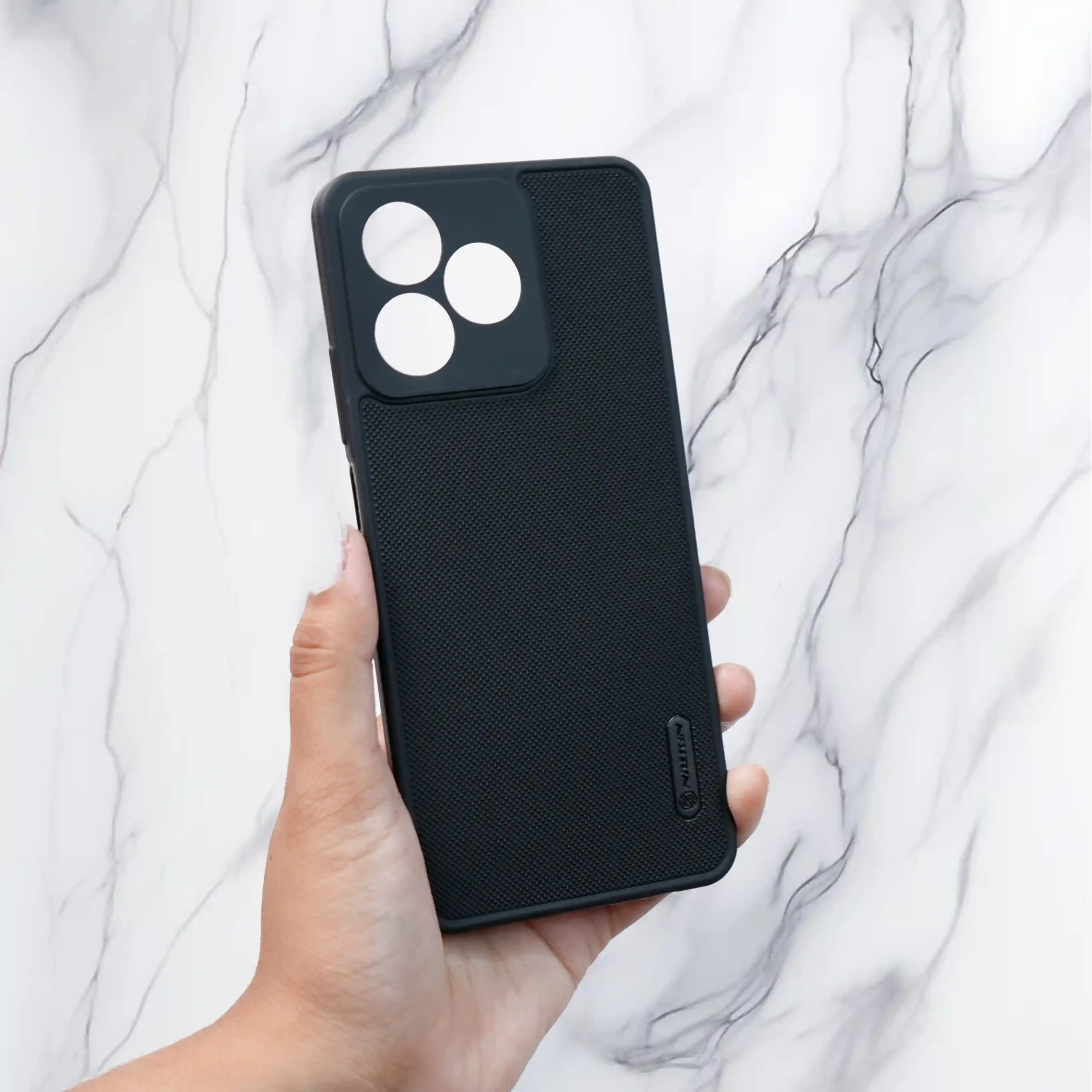 Niukin Black Dotted Back Case- Narzo 53
