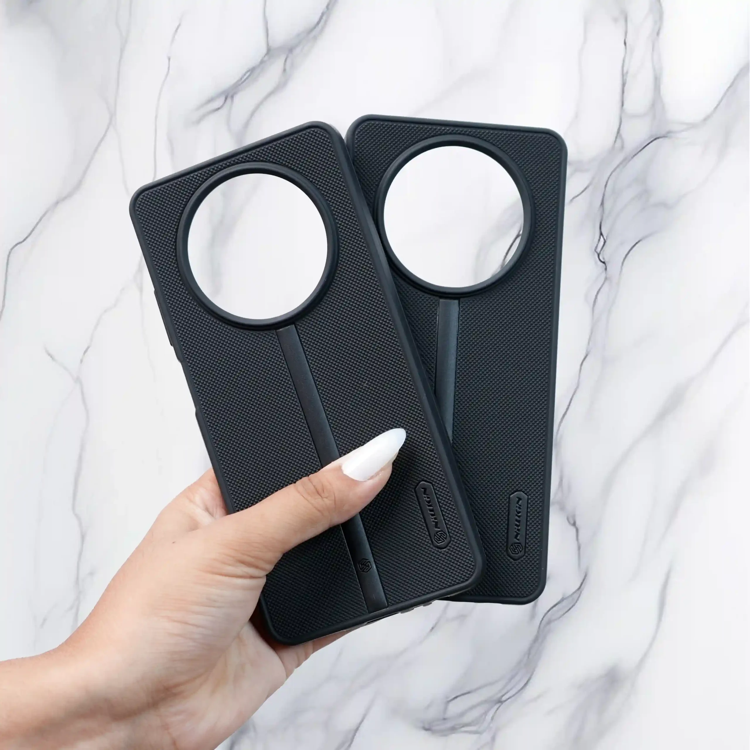 Niukin Black Dotted Back Case- Realme 12 Plus