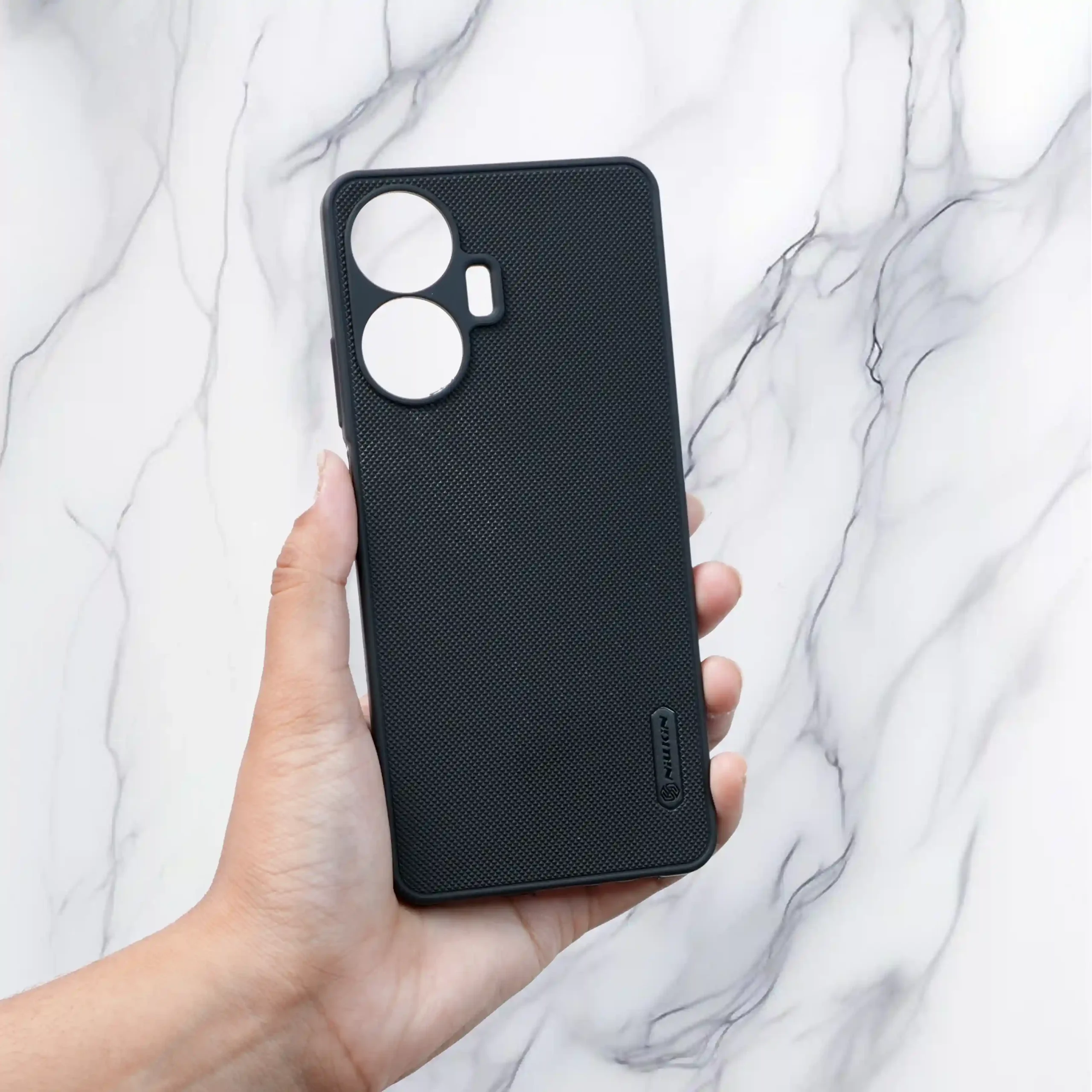 Niukin Black Dotted Back Case- Realme C55