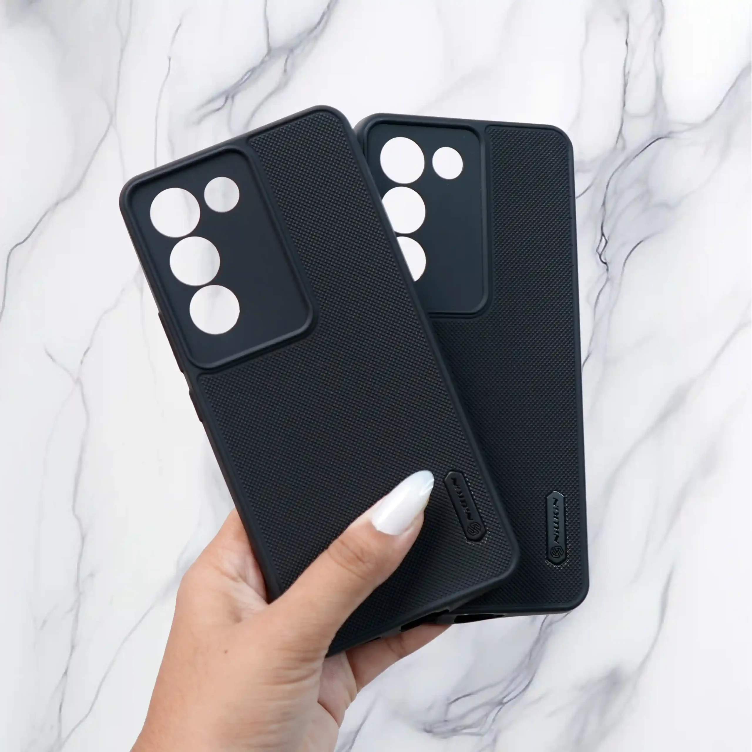 Niukin Colour Black Dotted Back Case-  Vivo T3