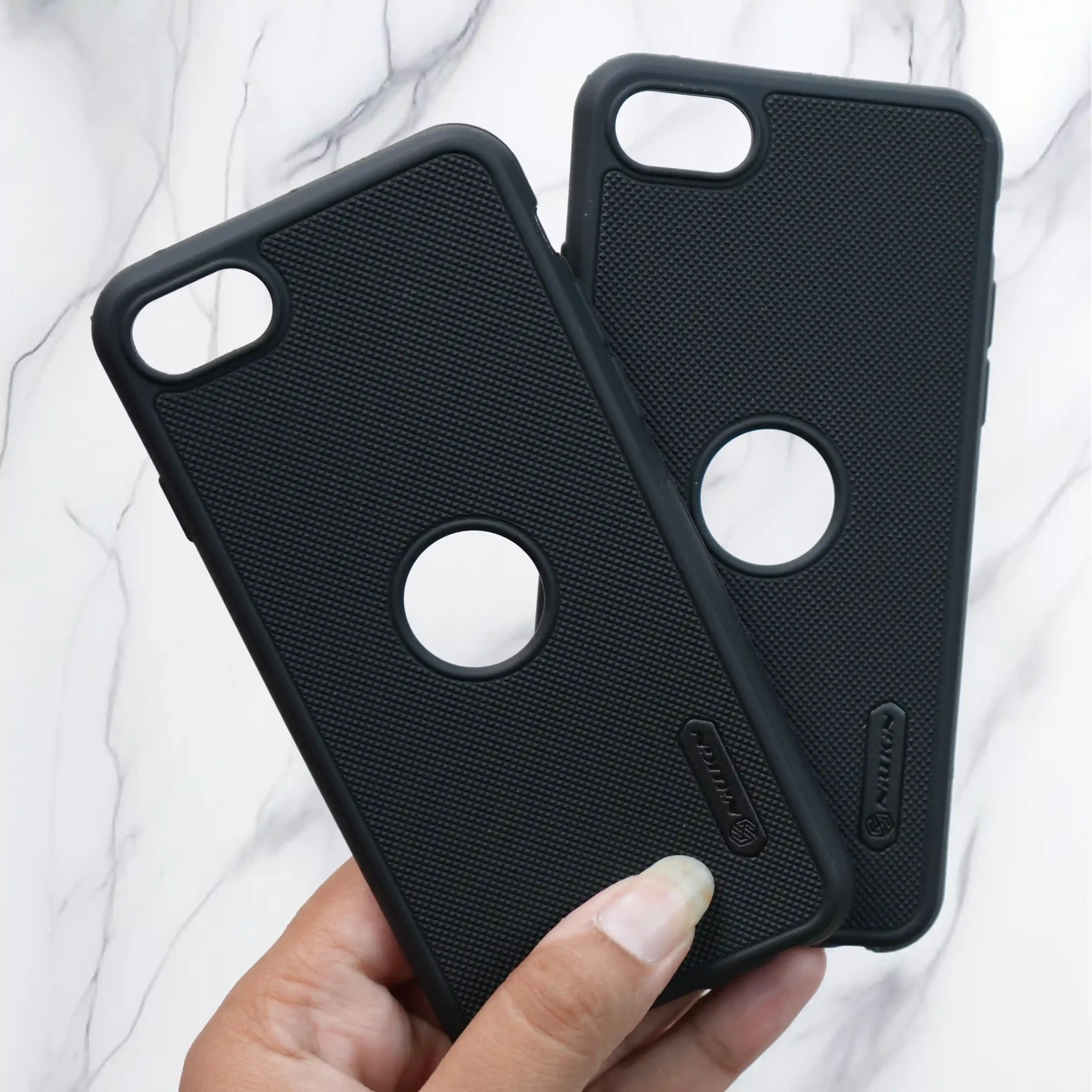 Nuikin Black Dotted Back Case- Iphone SE2