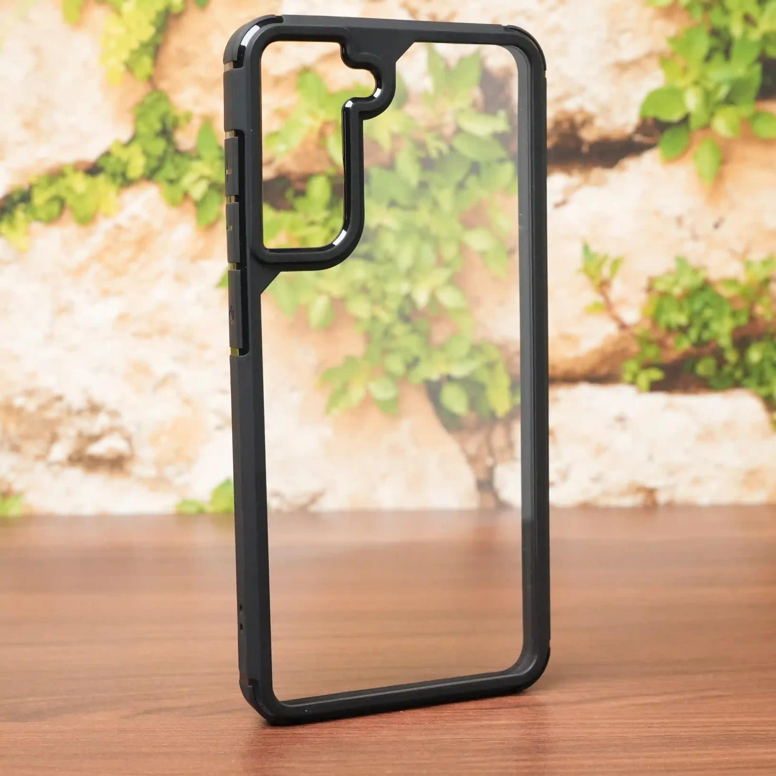 Urban shield Transparent case with Black border – Samsung S21FE